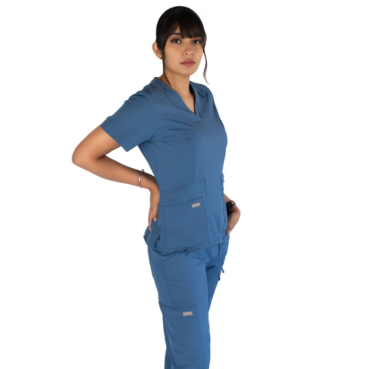 TWELVE - Twelve - conjunto médico scrub Chloe - Celeste acero