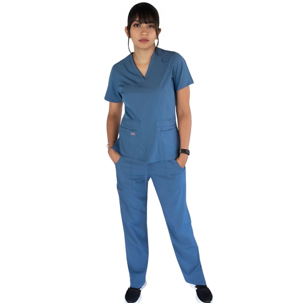 TWELVE - Twelve - conjunto médico scrub Chloe - Celeste acero