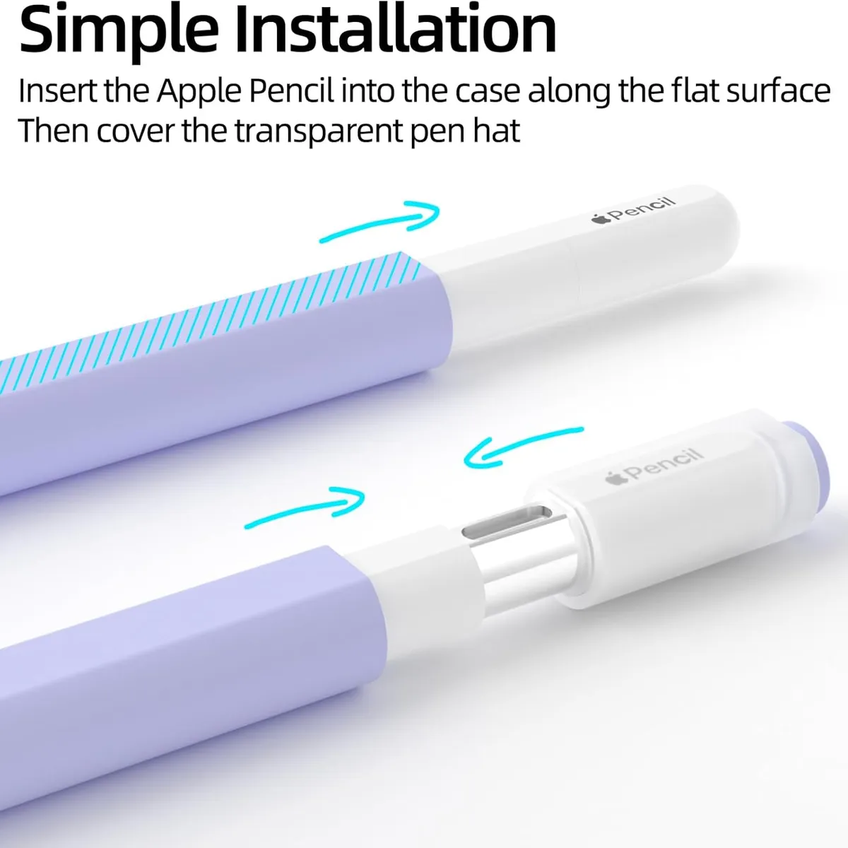 GENERICO - Funda de silicona para Apple Pencil 3ra generación USB-C - LILA