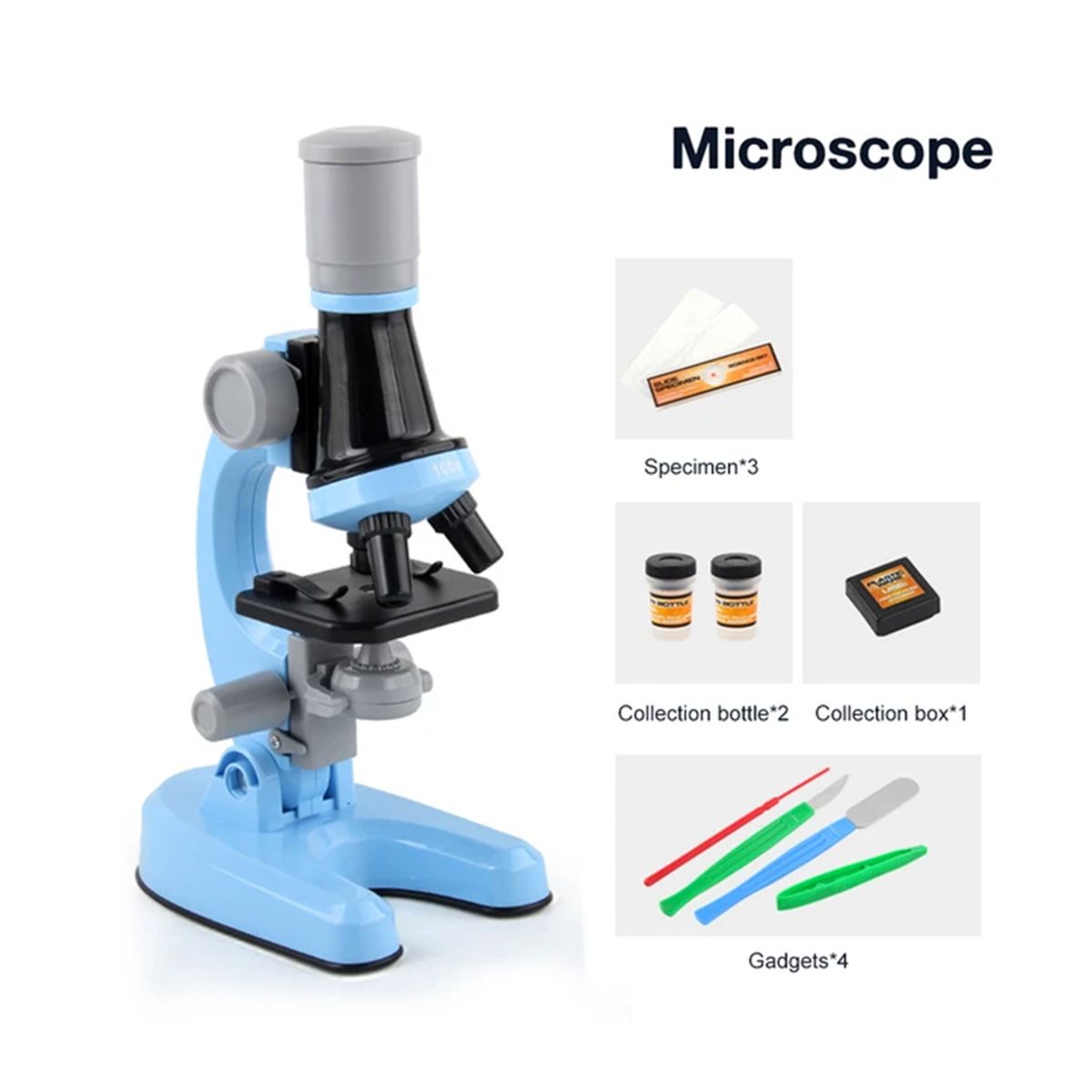 GENERICO - Microscopio Basico Educativo Infantil 3 niveles de Zoom