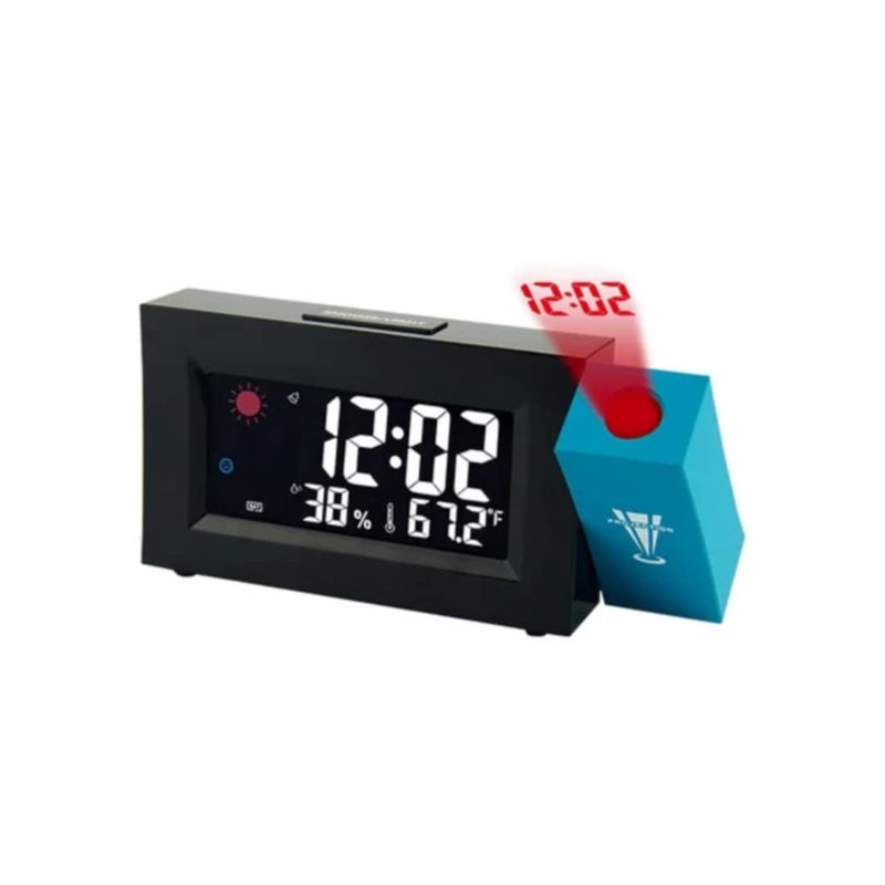 GENERICO - Reloj Proyector Alarma Despertador con Sensor Humedad y Temperatura