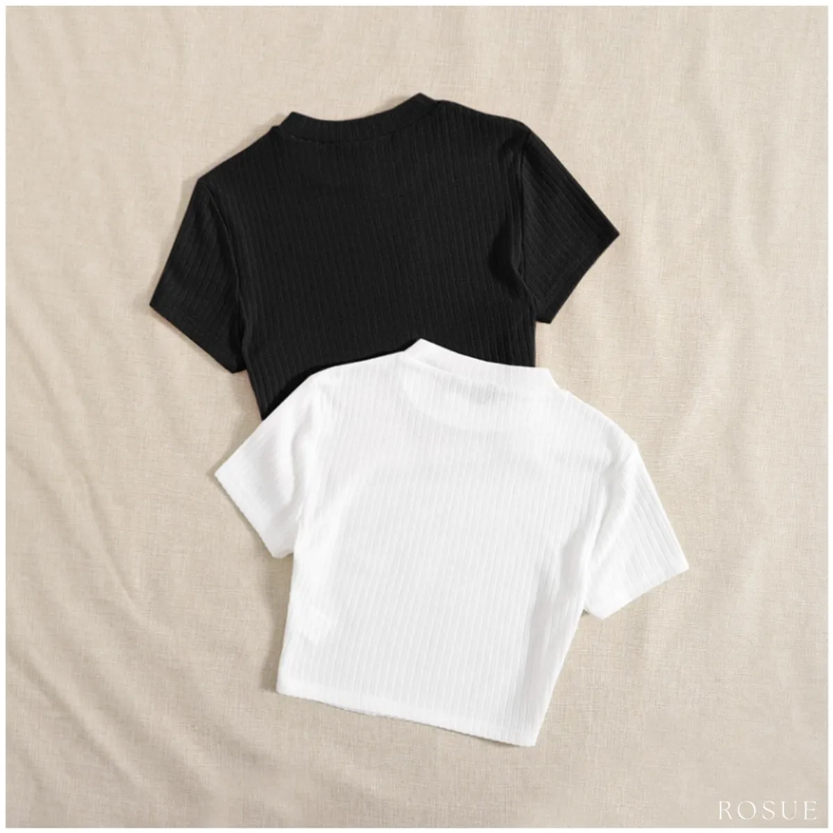 ROSUE - Polo top básico Rip elegante Génesis Pack x2