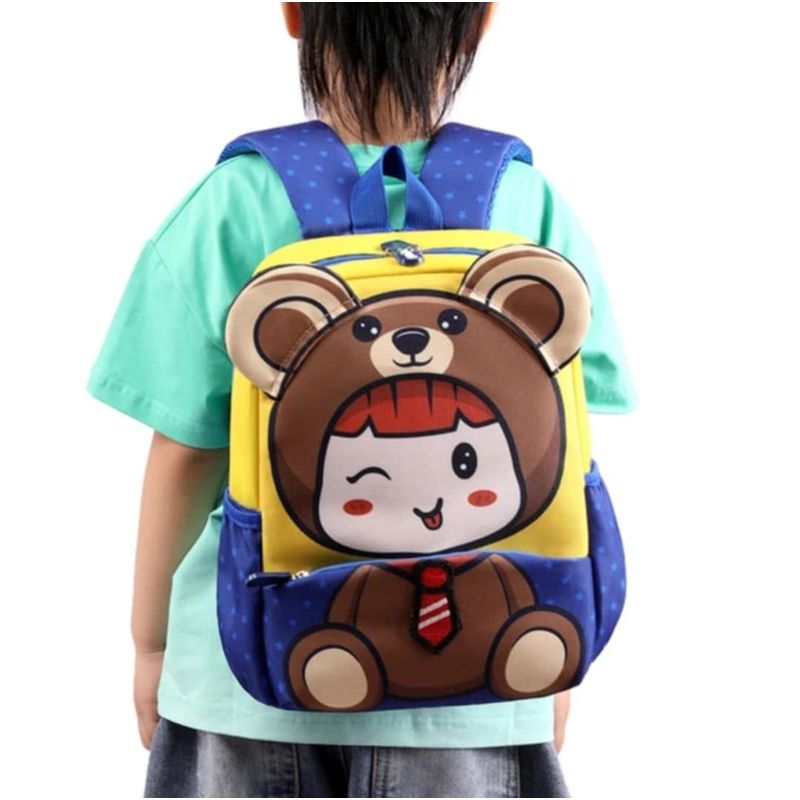 GENERICO - Mochila Kawai Japones Juvenil de Oso Orejitas Niños y Niñas Colegio