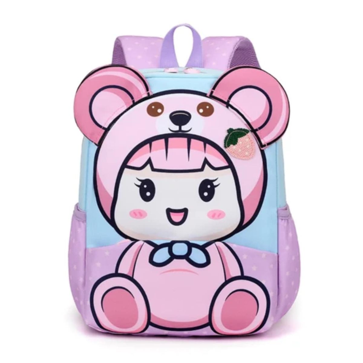GENERICO - Mochila Kawai Japones Juvenil de Oso Orejitas Niños y Niñas Colegio
