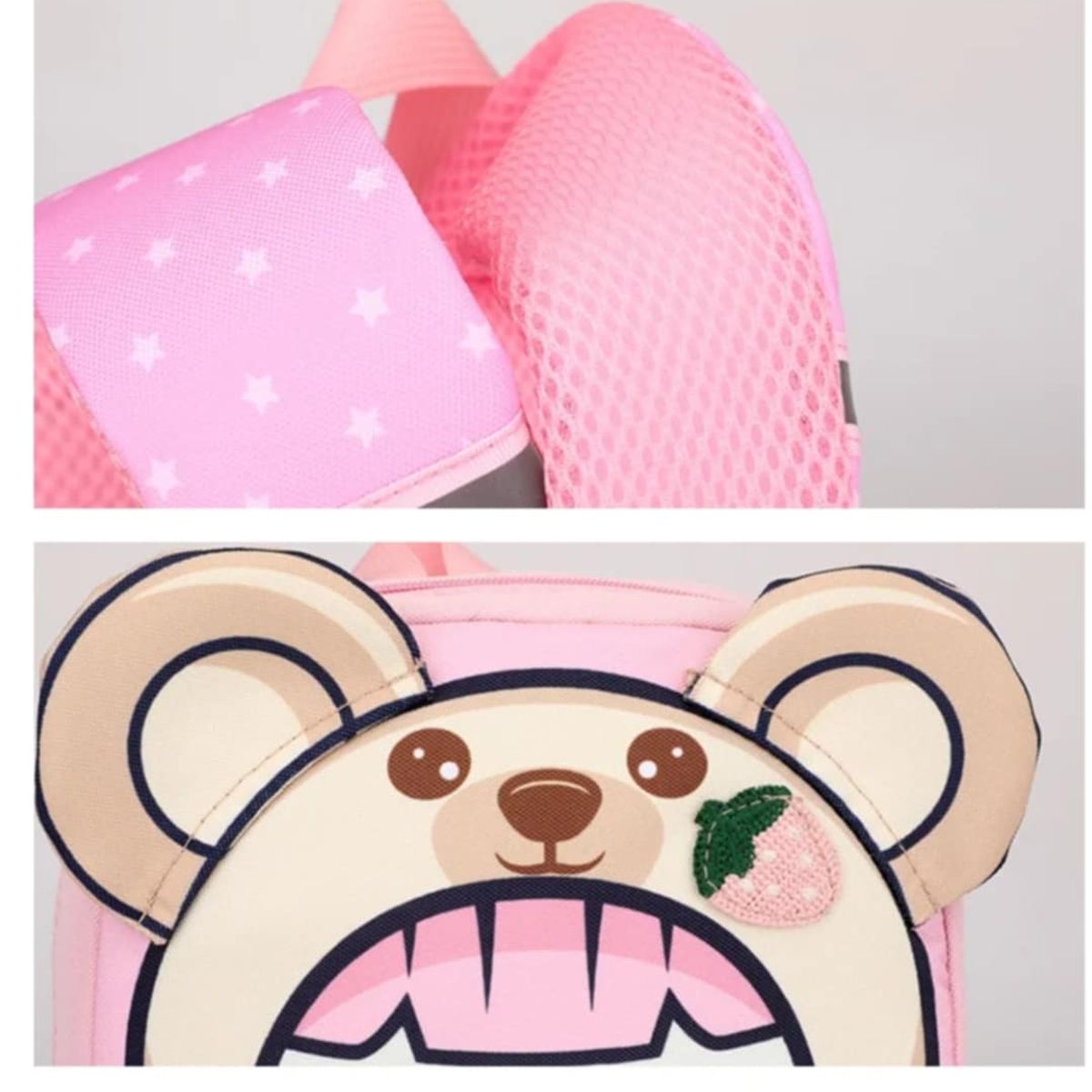 GENERICO - Mochila Kawai Japones Escolar para Niñas en Rosa de Osito Infantil