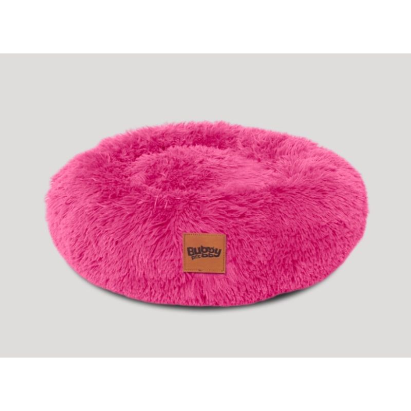 PRETTYPETS - CAMA PELUCHE COLOR ROSADA TALLA L