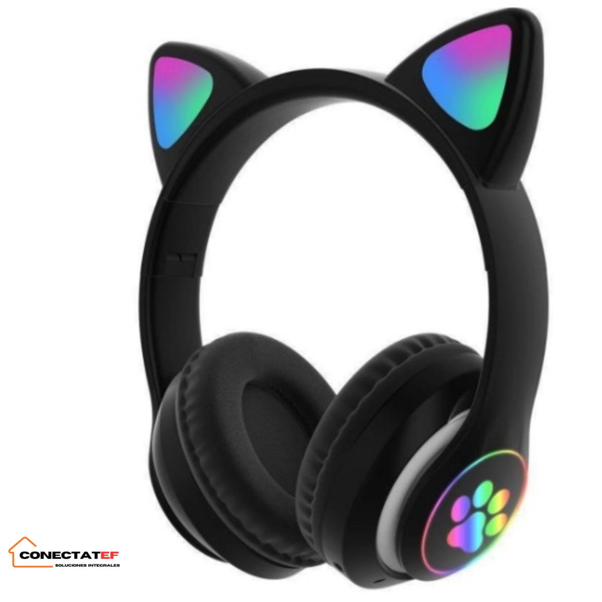 GENERICO - Audífonos Bluetooth Orejas Gato Led Cats Recargable Itelsist