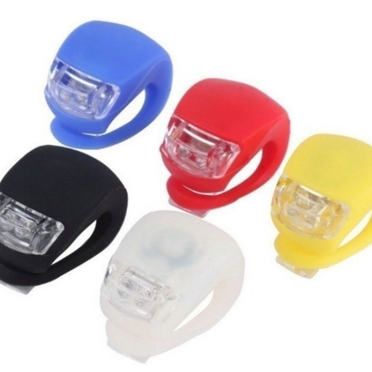 GENERICO - LUZ LED para bicicleta - Luz Frontal y Trasera de Goma