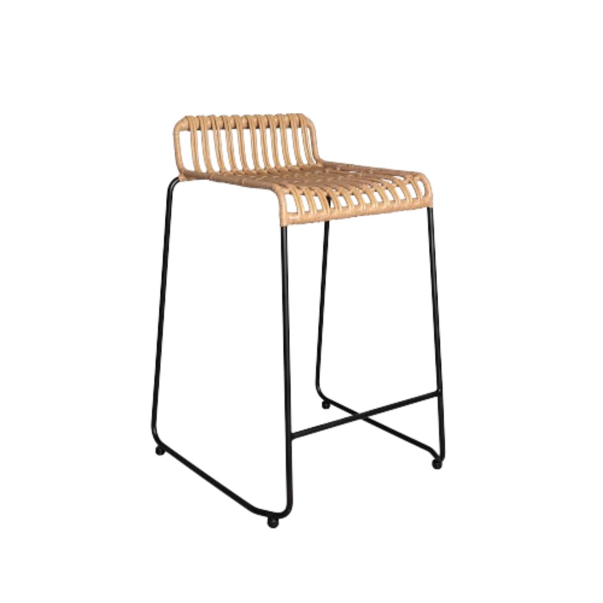 NIHM - Silla Bar Olive Rattan Natural 75cm