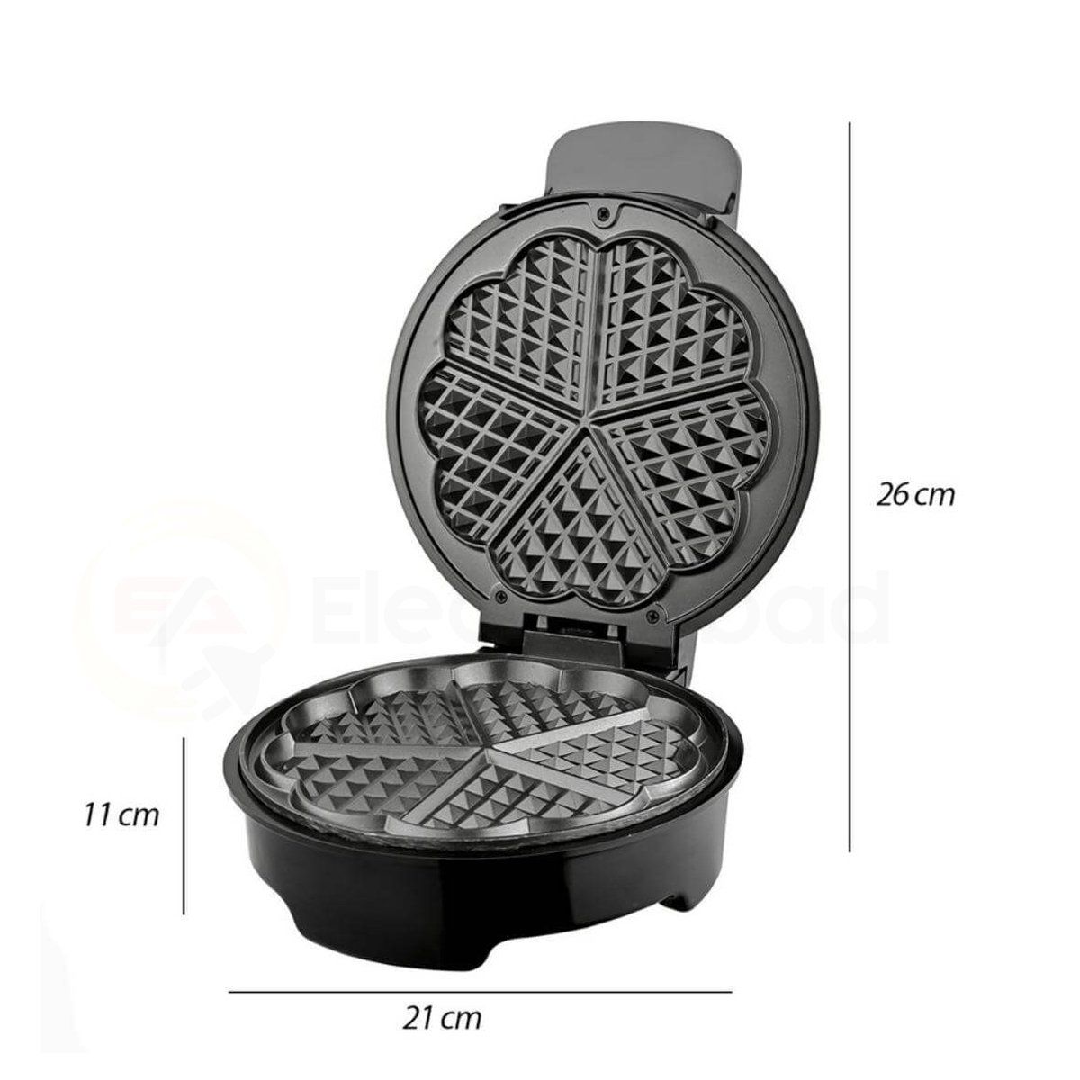 BLACKLINE - Wafflera Blackline WF-906 hasta 5 Wafles en Forma de Corazón