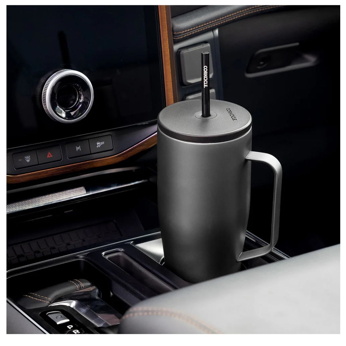 CORKCICLE - Vaso Térmico Con Asa de 30 Onzas Negro - Corkcicle