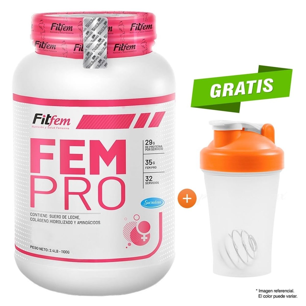 FITFEM - FEM PRO 1.1 KG PROTEÍNA FITFEM CHOCOLATE + REGALO