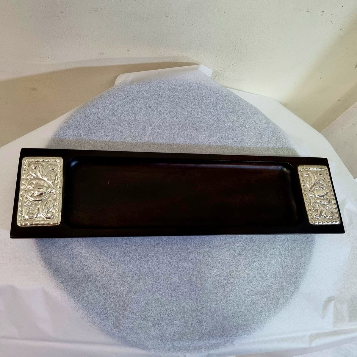 PERUVIANE - Plato galletera para piqueos de madera y plat 950 de 32 cm