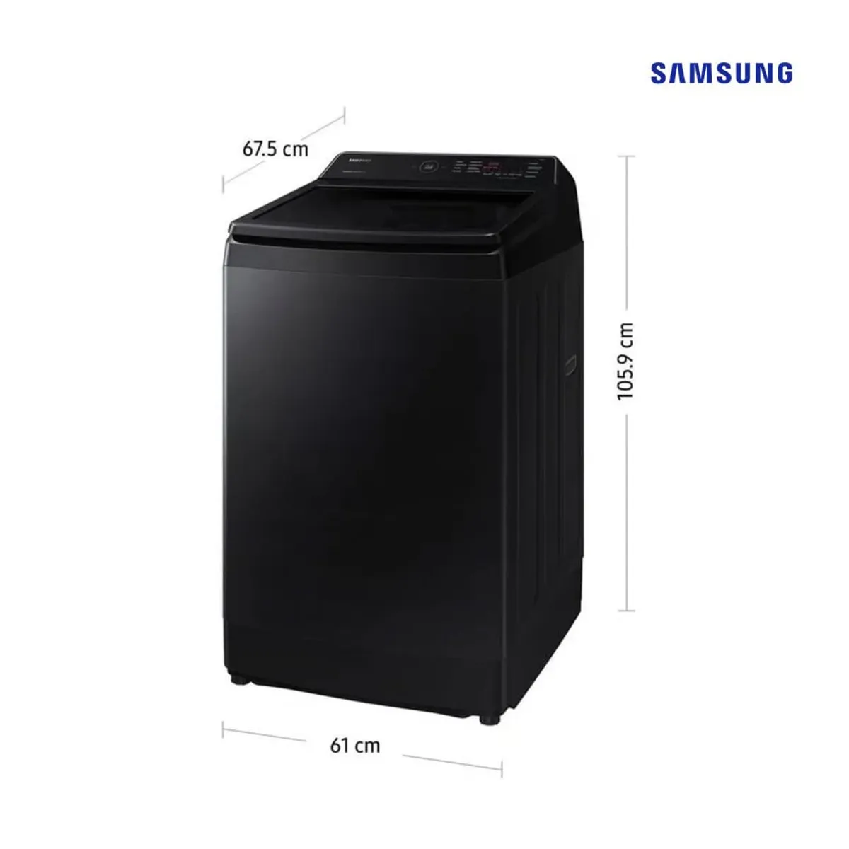 SAMSUNG - LAVADORA SAMSUNG 13KG CARGA SUPERIOR WA13CG5441BV - NEGRO