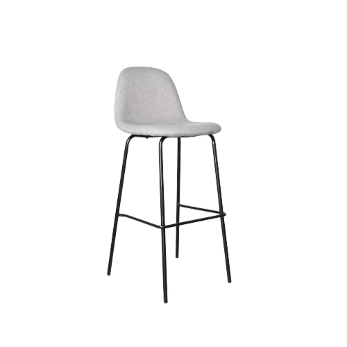 NIHM - Silla Alta de Bar Bhora Gris Claro 75 cm