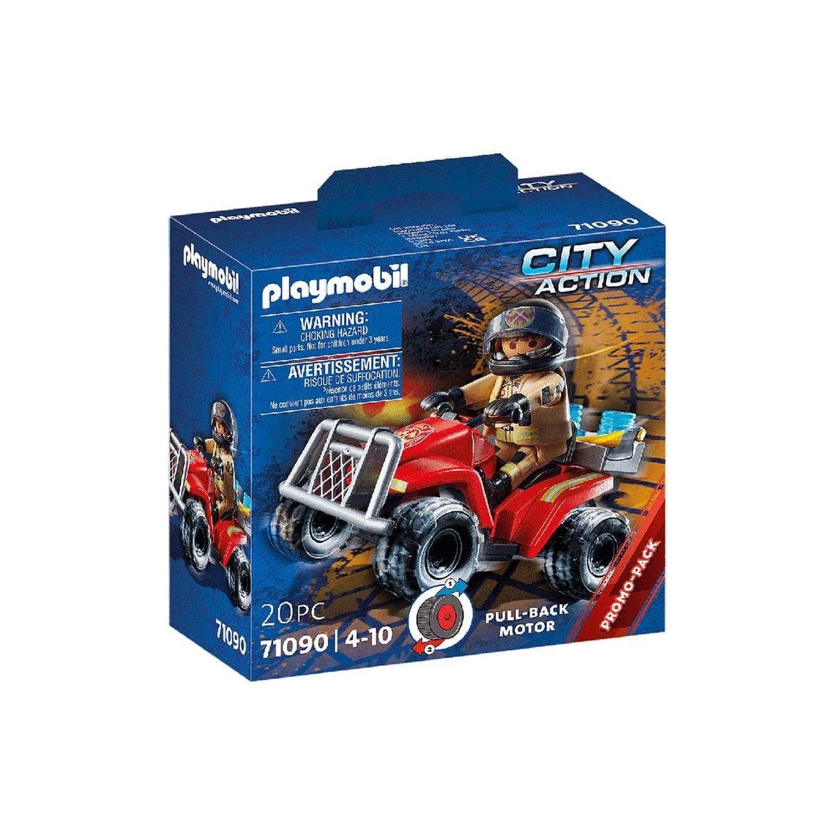 PLAYMOBIL - Playmobil City Action Carro de Bomberos Velocidad Cuádruple