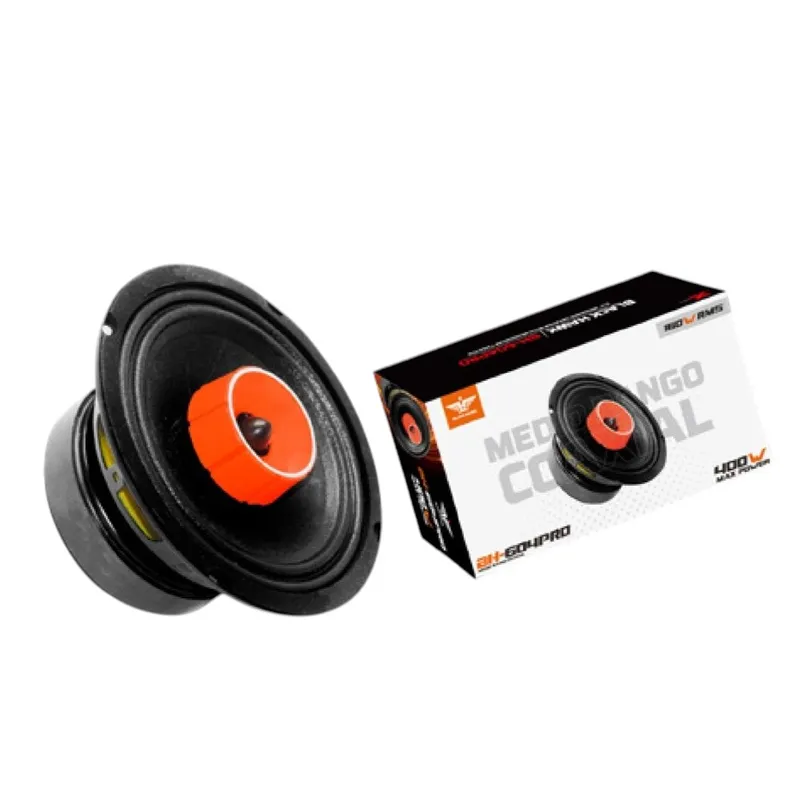 BLACK HAWK - Parlante Medio Rango Con Tweeter Incluido 6.5 Pulgadas 400W Black Hawk