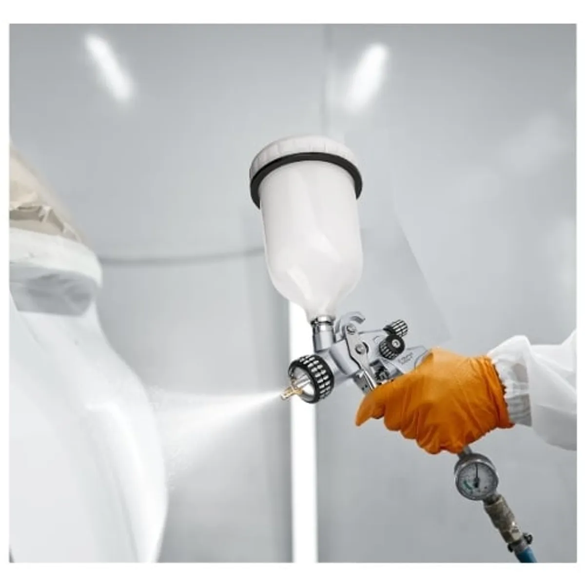 TRUPER - kit Pistola de aire para pintar  AUTOMOTRIZ, profesional, manguera 10m