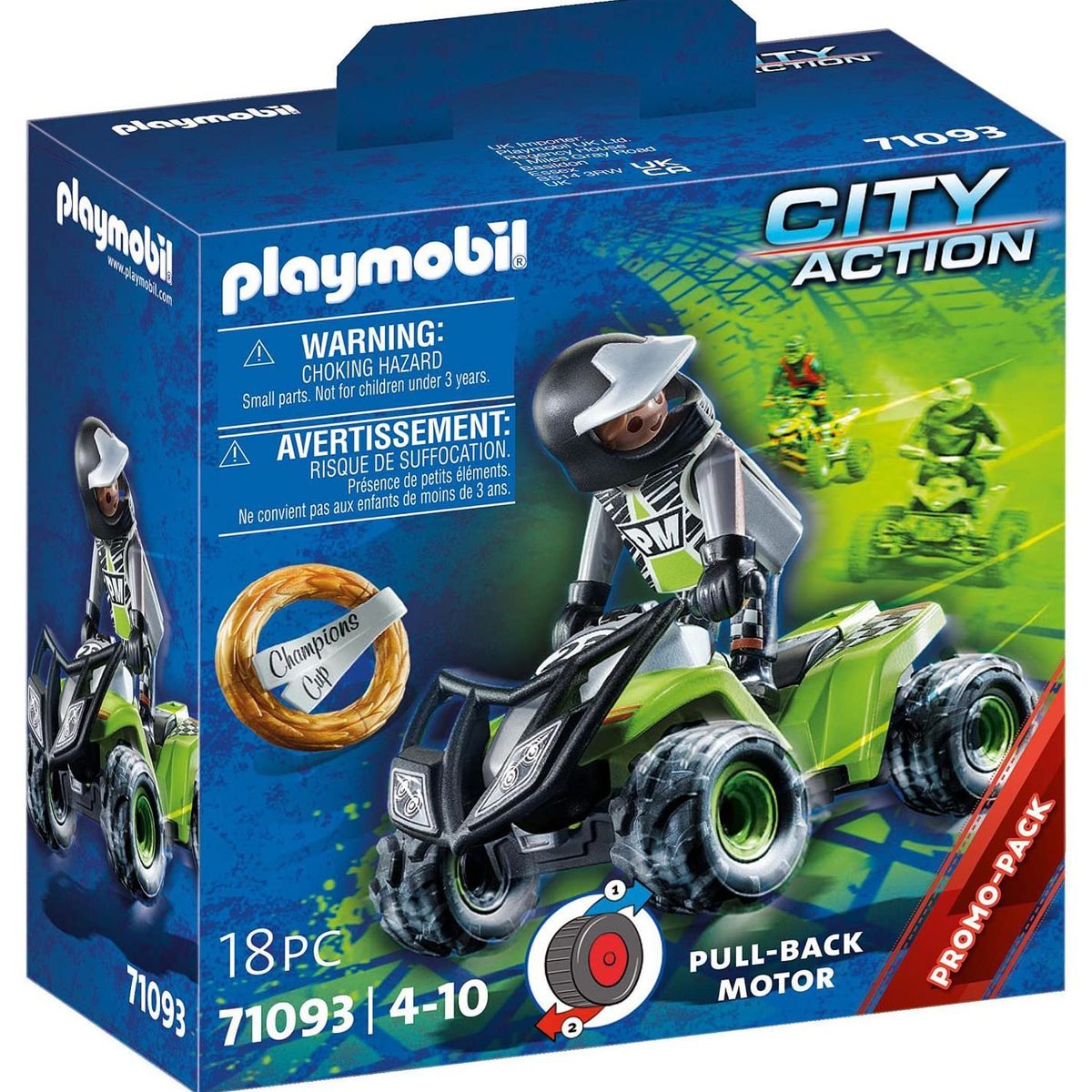 PLAYMOBIL - Playmobil City Action Carro de Carreras Velocidad Cuádruple