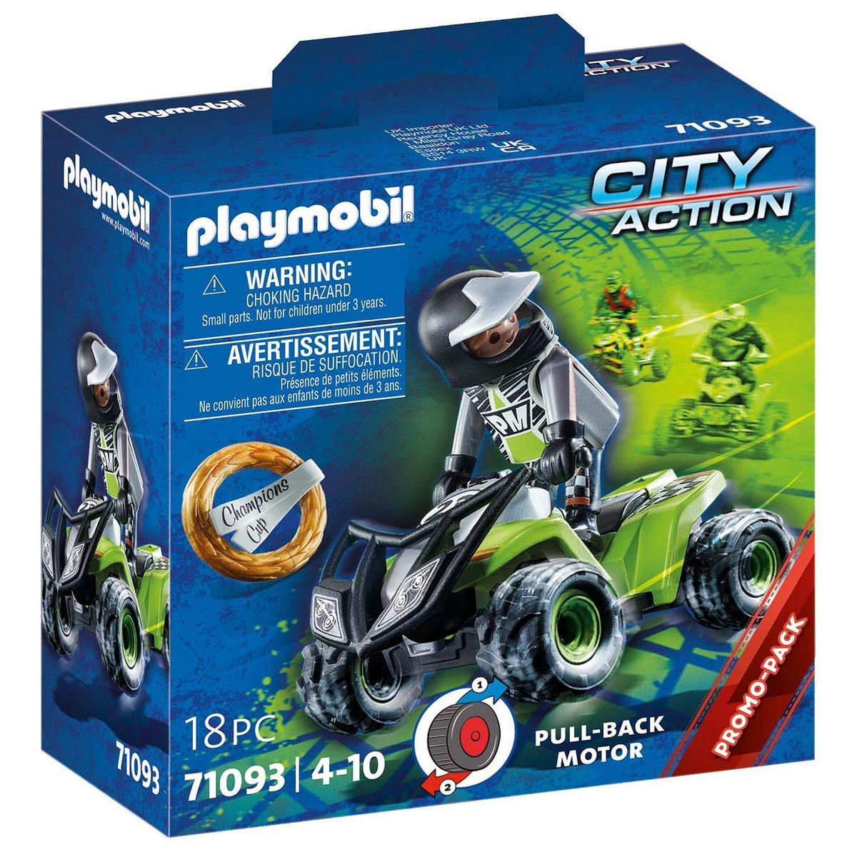 PLAYMOBIL - Playmobil City Action Carro de Carreras Velocidad Cuádruple