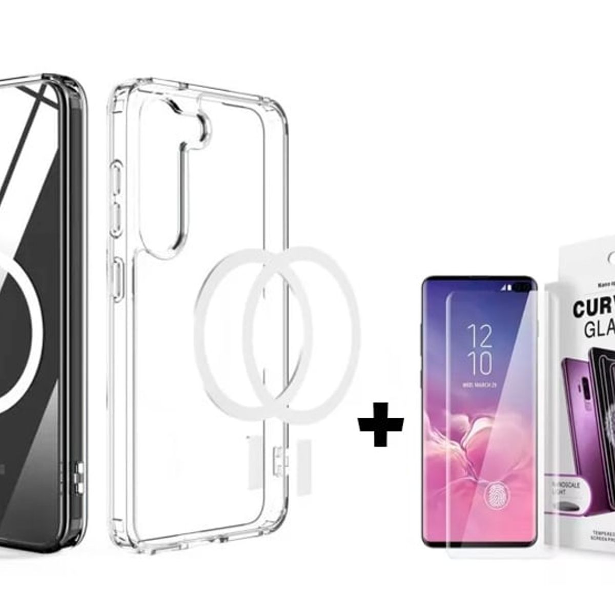 GENERICO - Funda Clear Case con Magsafe + Vidrio Templado UV para Samsung S22