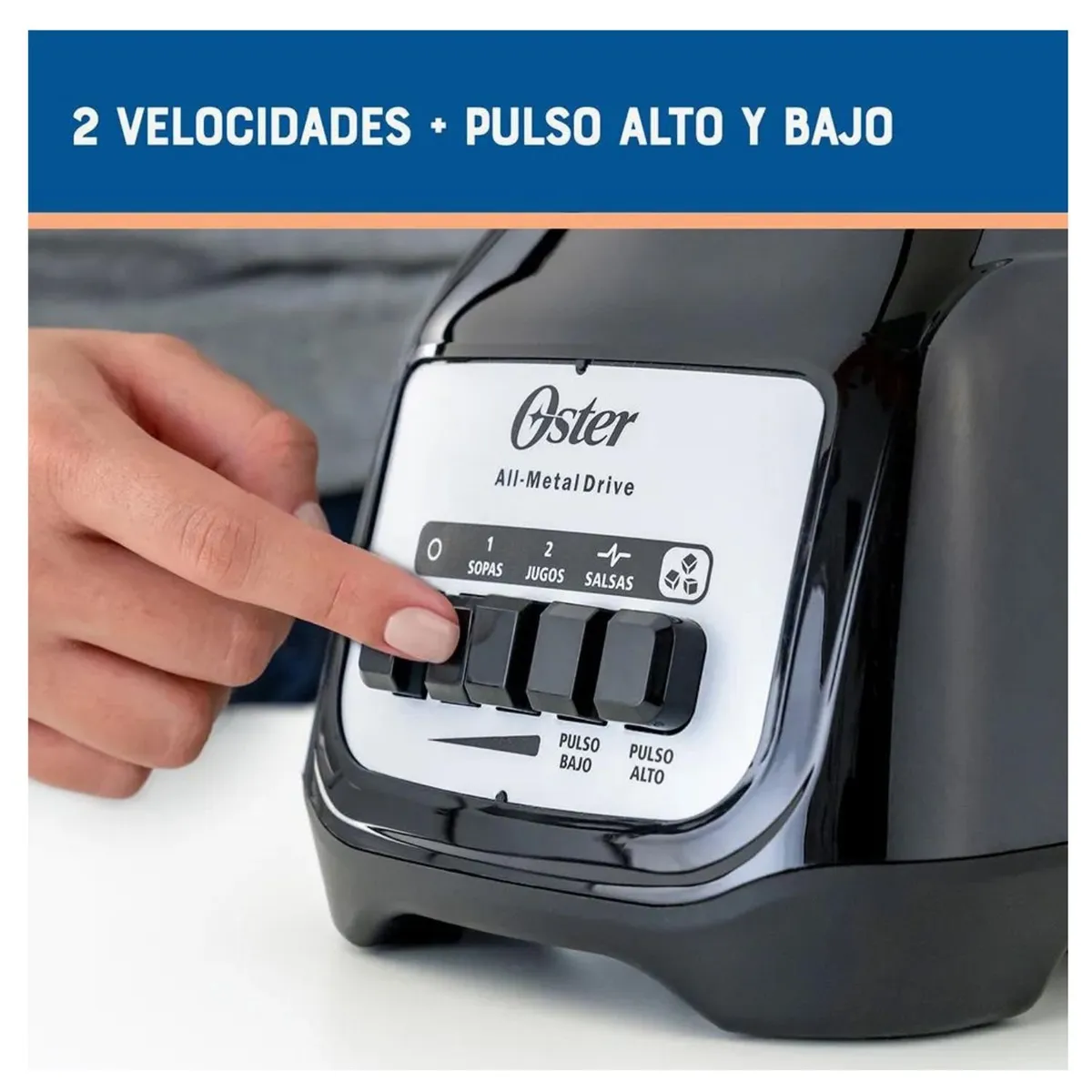 OSTER - Licuadora Oster BLSTKAGBPB 02 velocidades 800 W Negro