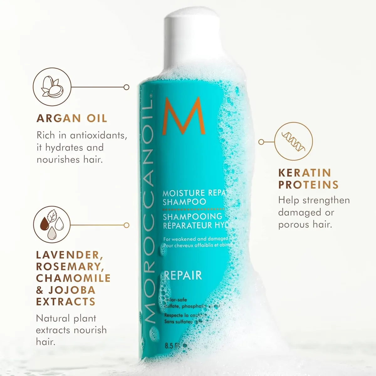 MOROCCANOIL - Shampoo Reparador 250ml + Mascarilla Moroccanoil Repair