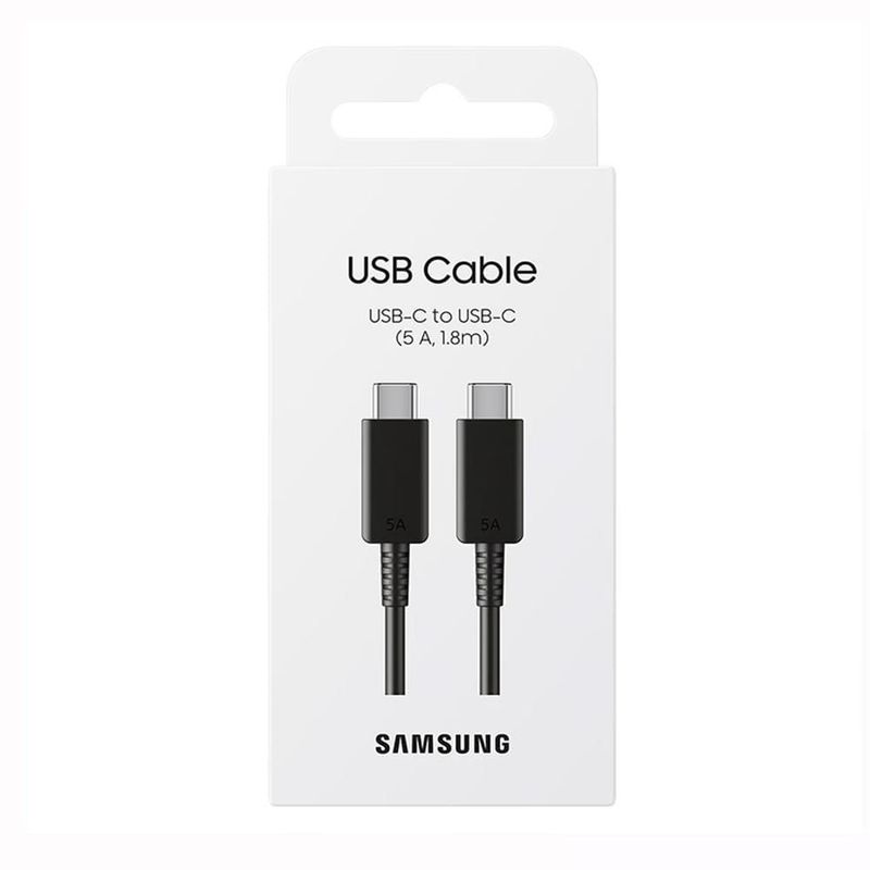 SAMSUNG - Samsung Cable Usb-C to Usb-C 5A 1 8Metros Original NEGRO