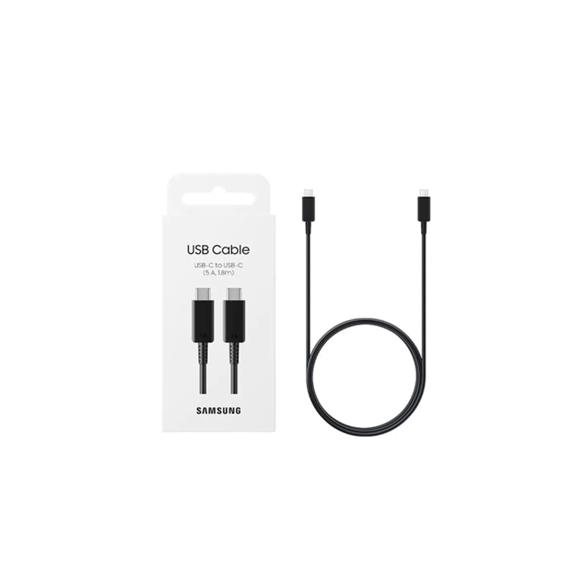 SAMSUNG - Samsung Cable Usb-C to Usb-C 5A 1 8Metros Original NEGRO