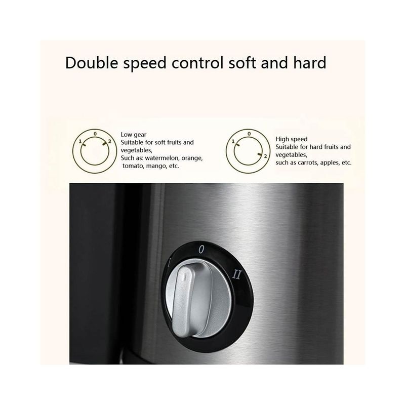 GENERICO - Extractor de jugos 500 W para Frutas enteras. - 2 vel