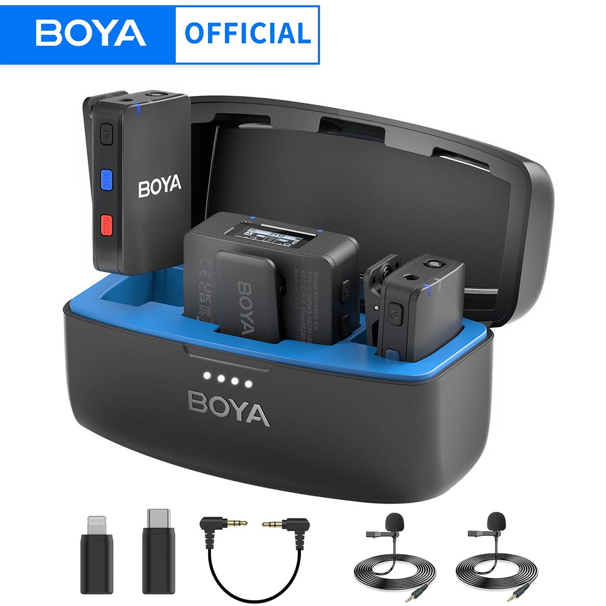 BOYA - Micrófono Profesional Boya Boyamic Inalámbrico iPhone Android Cámaras