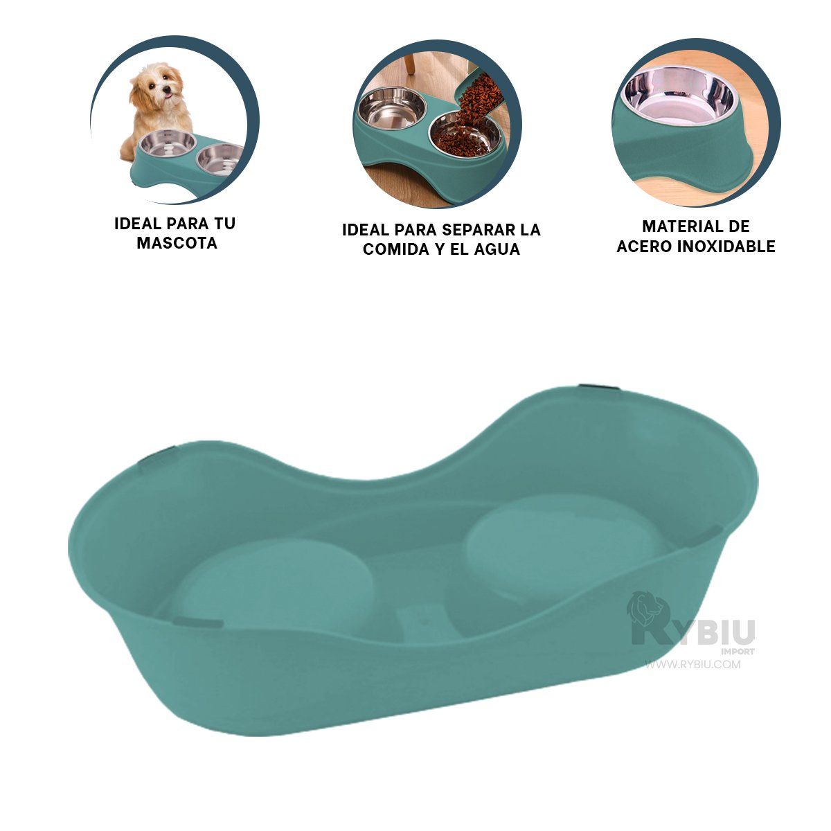 GENERICO - Plato para Gatos Separador Celeste Y+Regalo Agendita