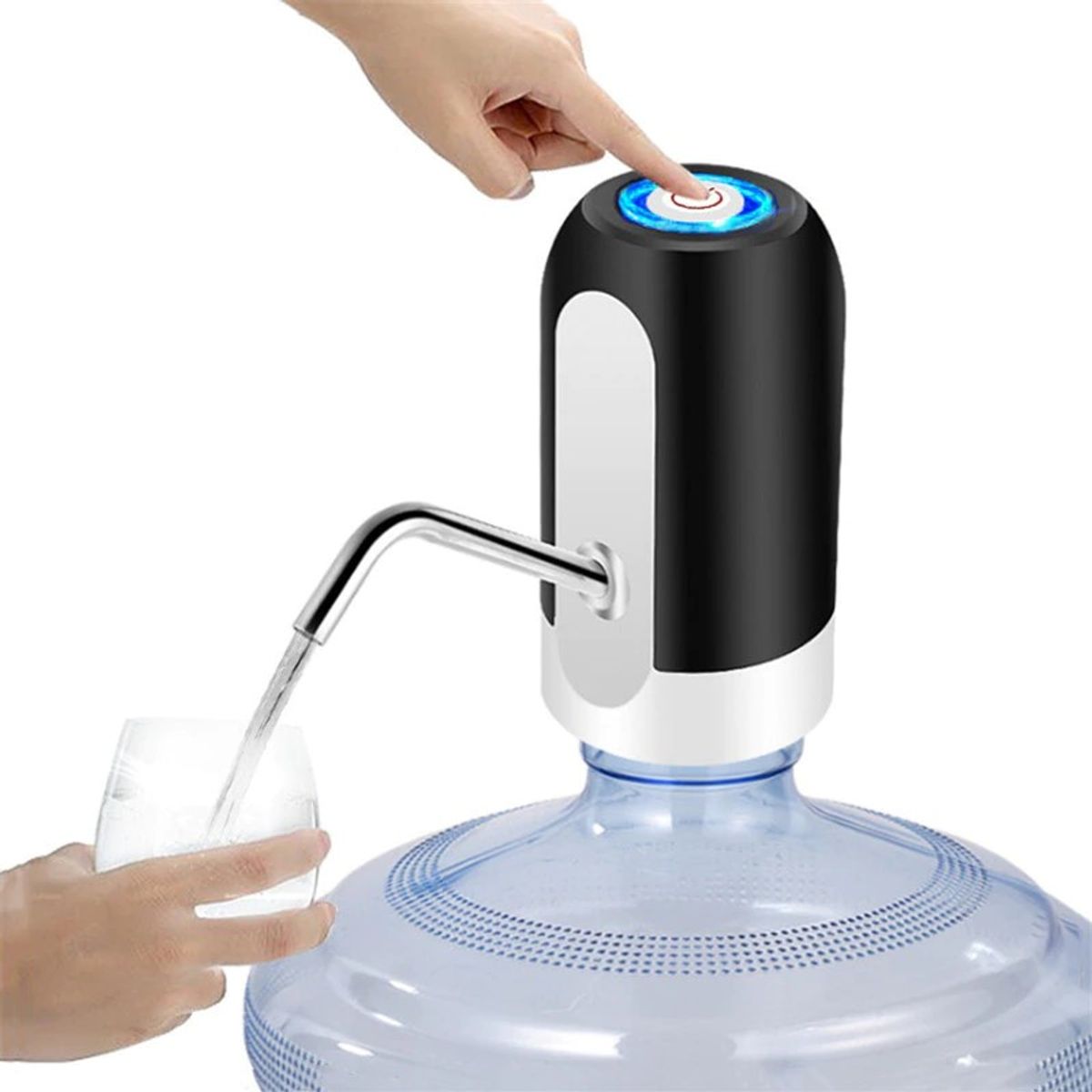 GENERICO - Dispensador de Agua Recargable USB Bomba de Agua negro