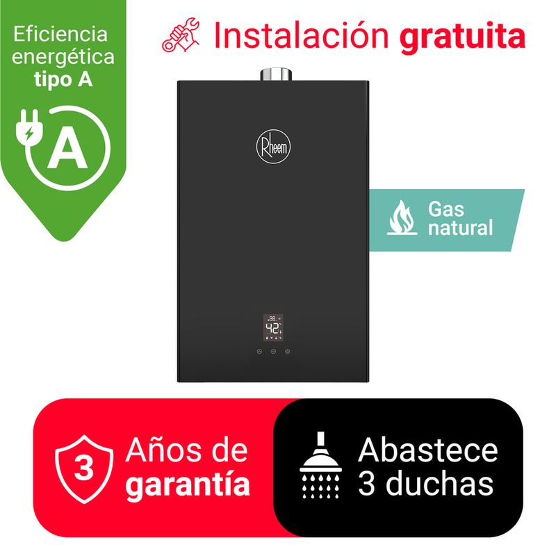 RHEEM - TERMA A GAS 14L TF WIFI RHEEM GAS NATURAL GN - CALIDDA