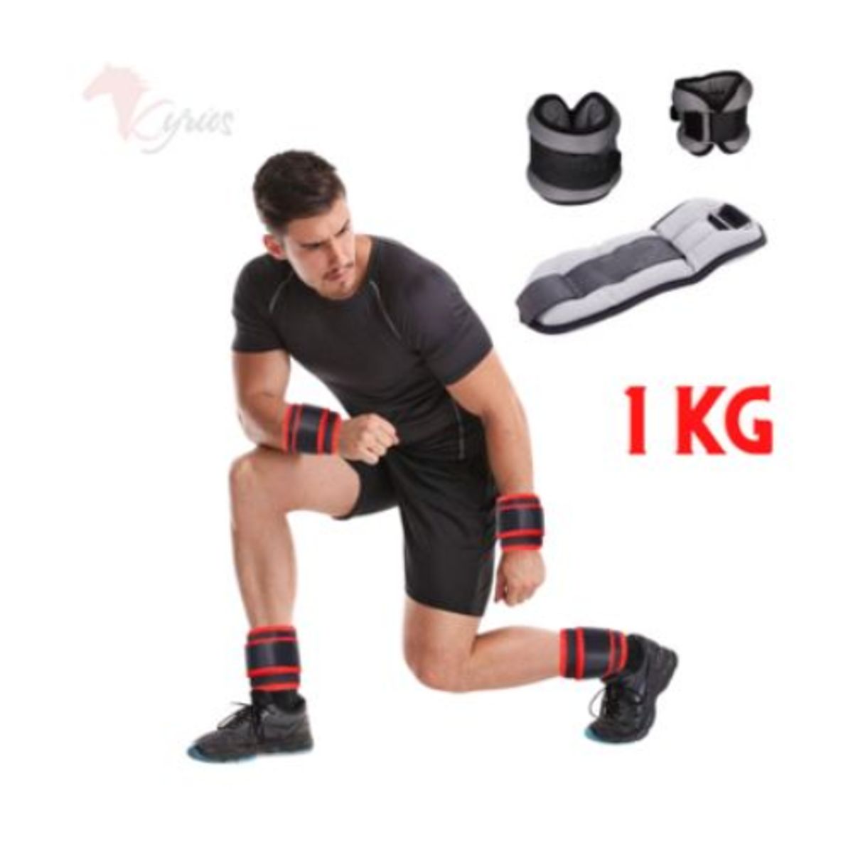 GENERICO - Tobillera Muñequera Con Peso Importado 1kg