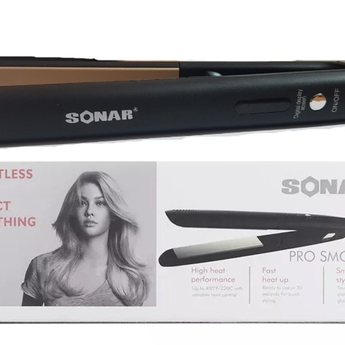 GENERICO - Plancha Alisador Cabello cerámica con pantalla