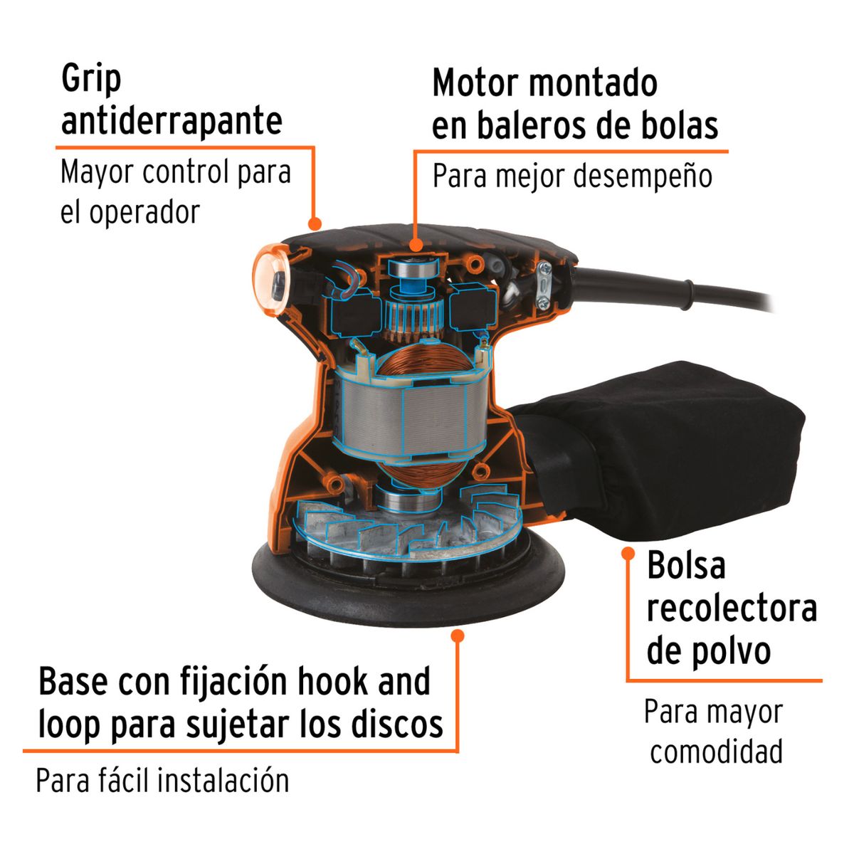 TRUPER - Combo sierra circular 1500w + caladora + lijadora orbital 260w Truper