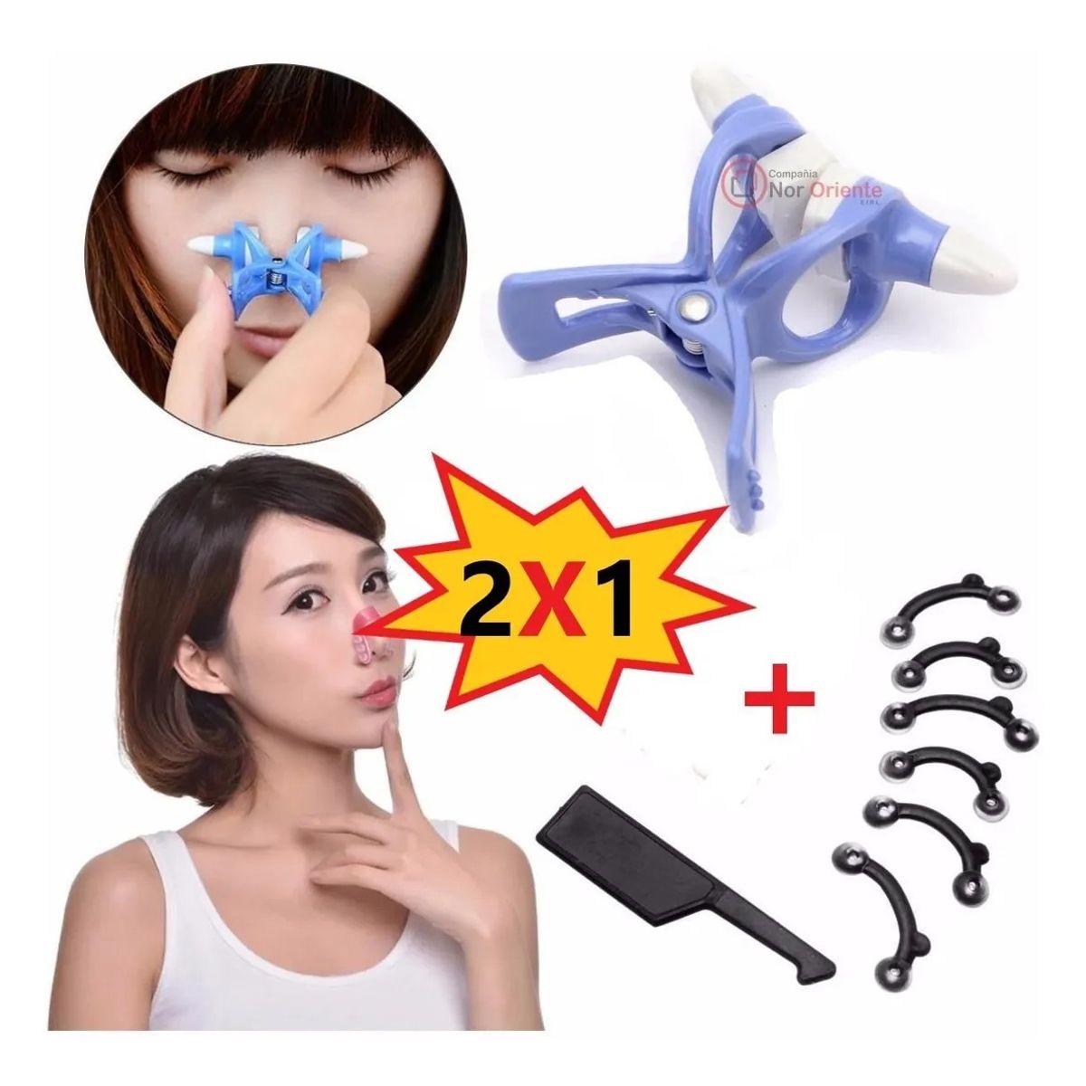 GENERICO - Corrector Nasal Silicona 3d Clip Nose Up Perfilador Nasal