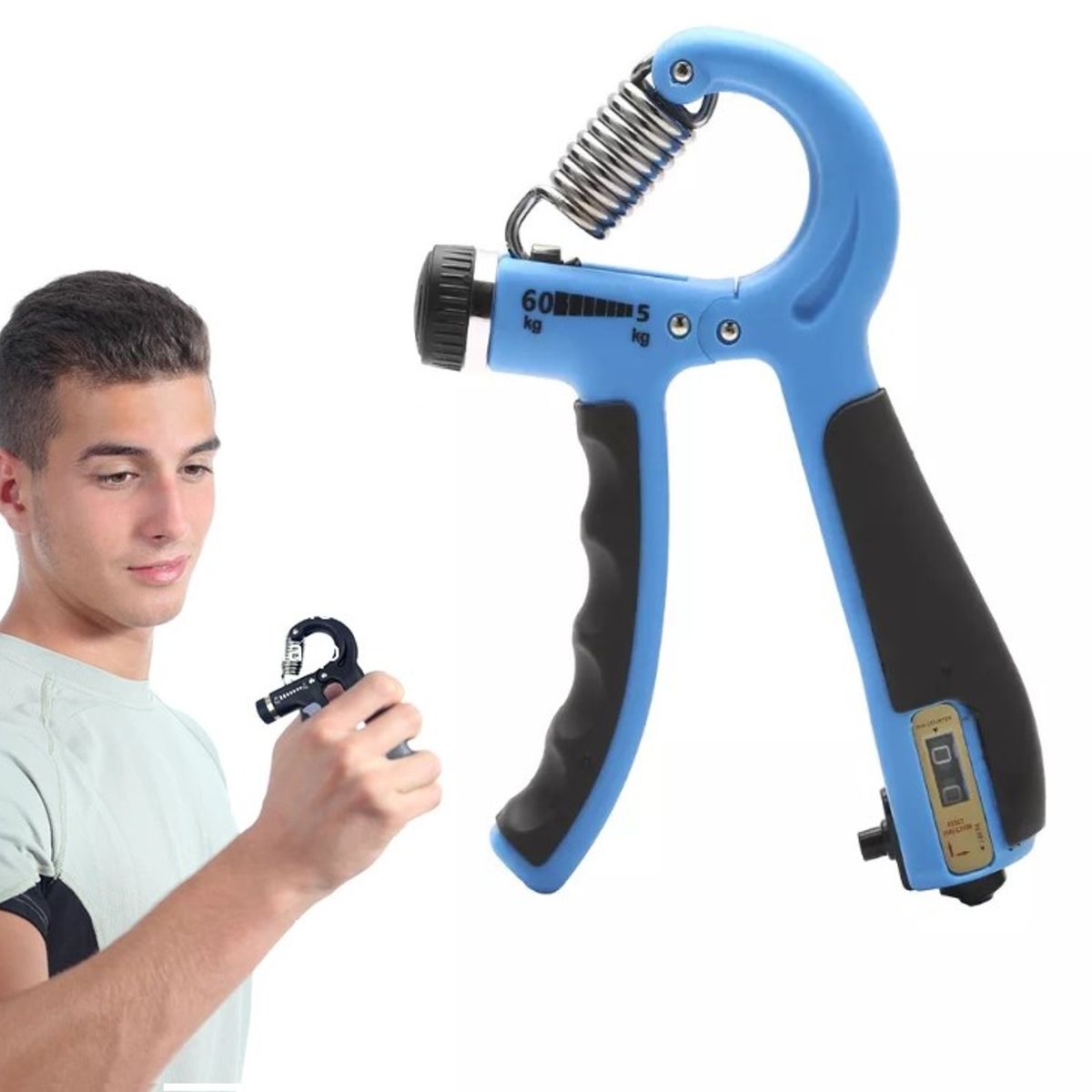 GENERICO - Hand Grip Con Contador Ejercita Manos Y Antebrazo 5kg A 60kg