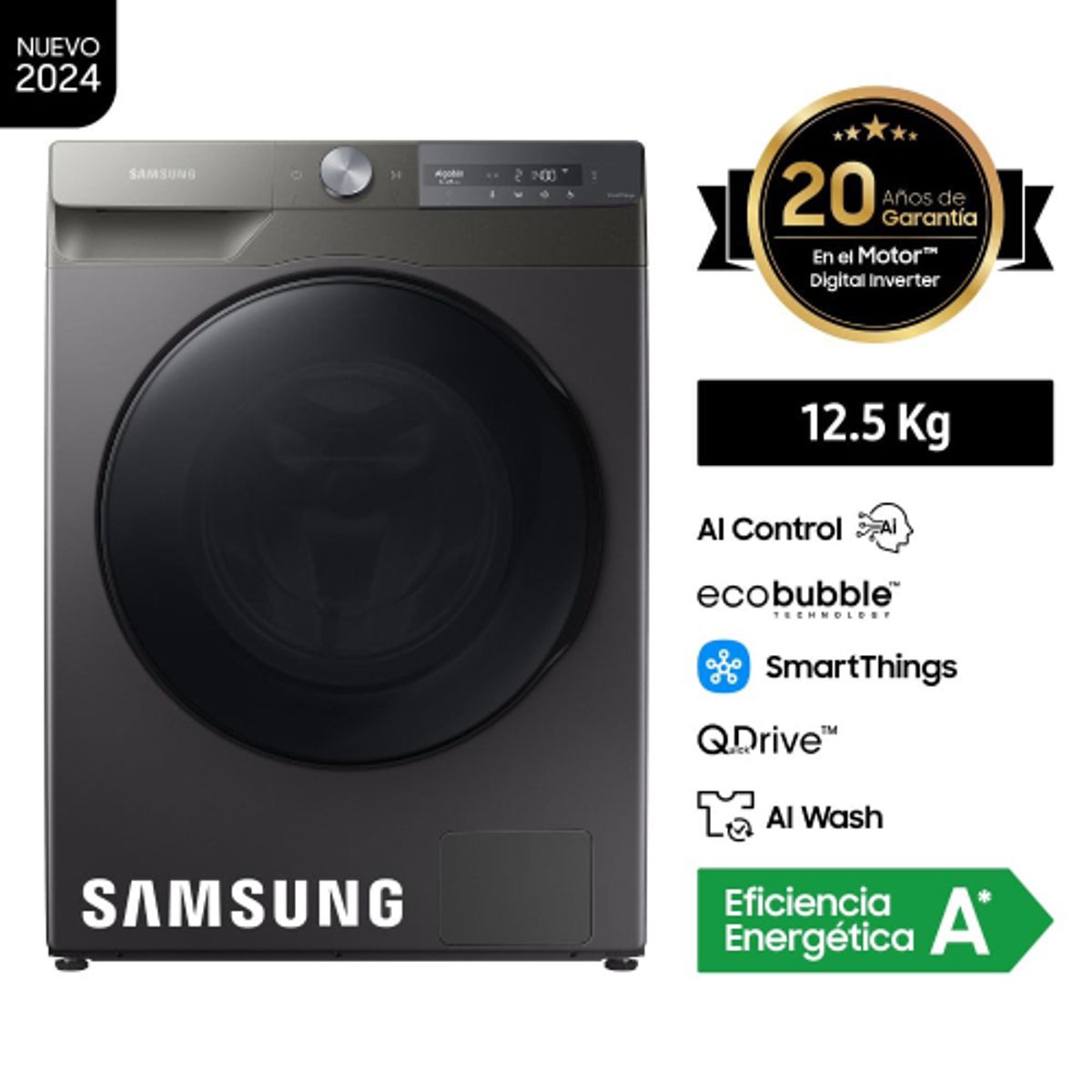 SAMSUNG - LAVASECA SAMSUNG 12.5 KG 7.0 KG WD12T704DBN/PE
