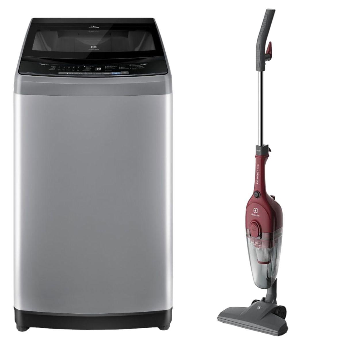 ELECTROLUX - Combo: Lavadora Carga Superior 11kg  Gris EWIW11F2USVG + Aspiradora vertical STK13 Electrolux