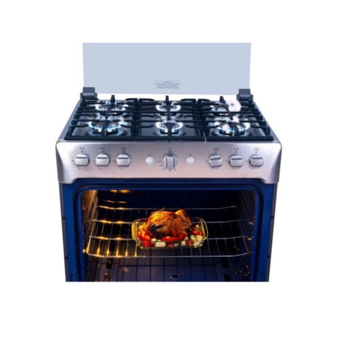 INDURAMA - COCINA INDURAMA PARMA ZAFIRO CROMA 6 QUEMADORES