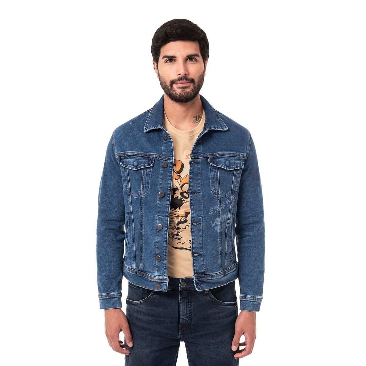 PIONIER - CASACA JEAN COMFORT DRIO-LOONEY TOTAL CRISTAL