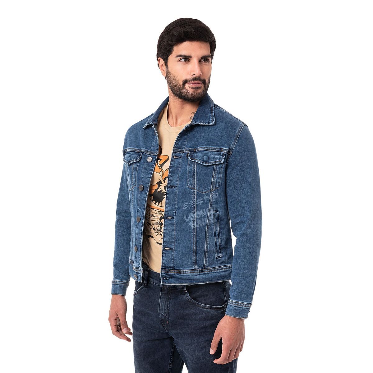 PIONIER - CASACA JEAN COMFORT DRIO-LOONEY TOTAL CRISTAL