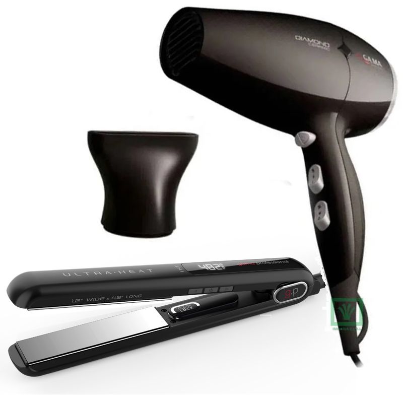GAMA - Secadora de Cabello Diamond + Alisadora G-EVO Ultra