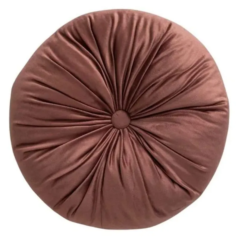 GENERICO - Cojin Redondo Decorativo - Color Vino 40 x 40 cm