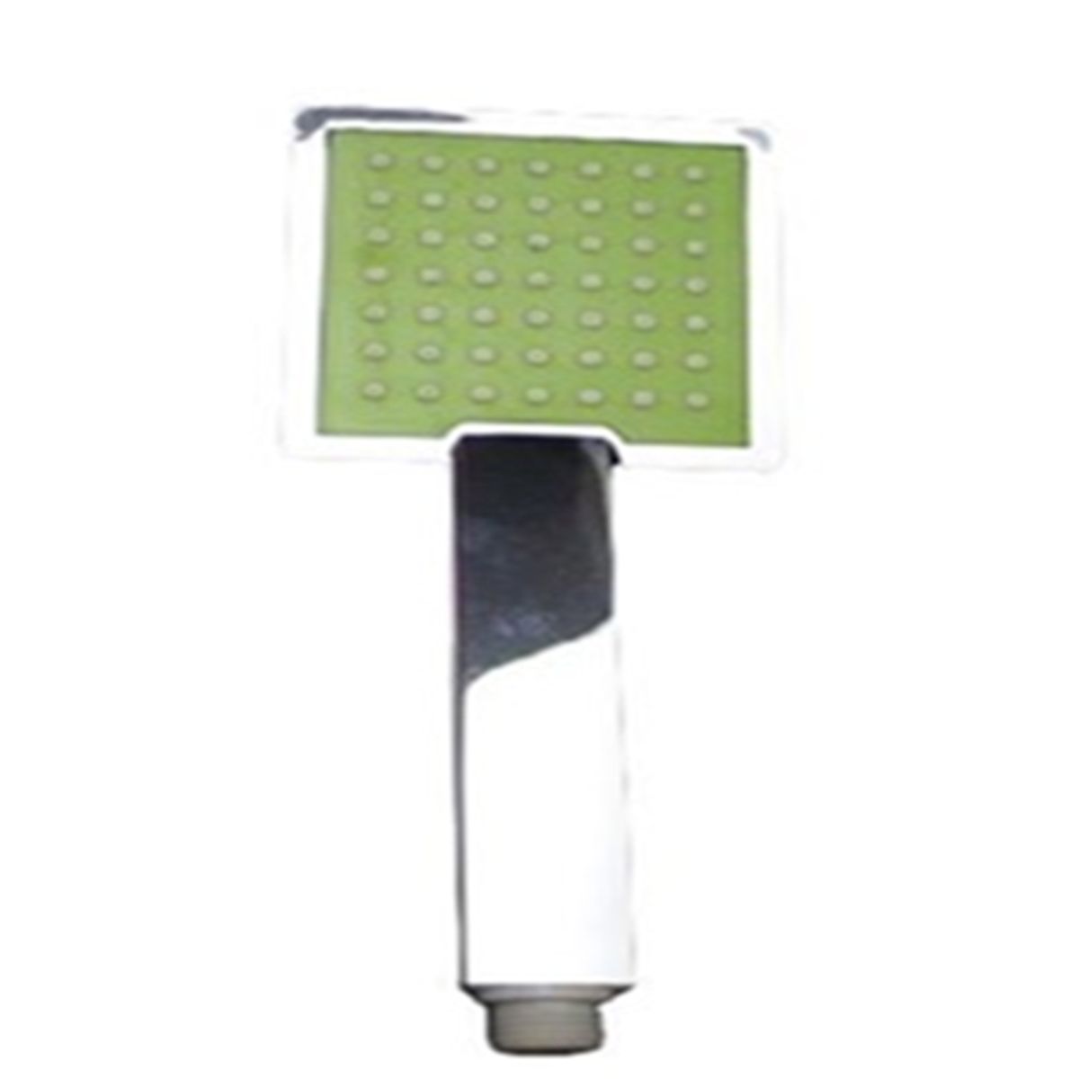 GENERICO - Ducha Teléfono Cuadrado Cromado con Verde
