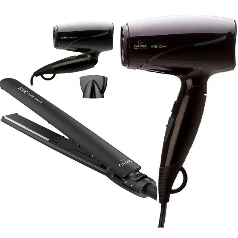 GAMA - Combo Alisadora Gama Slice y Secadora Compacta 2 Velocidades