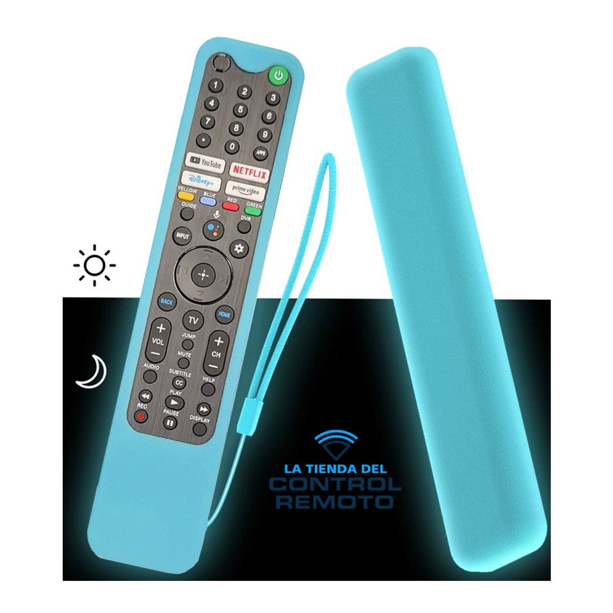 SIKAI - Funda De Silicona Anti Golpe Para Control Sony TX500 TX600 - Celeste