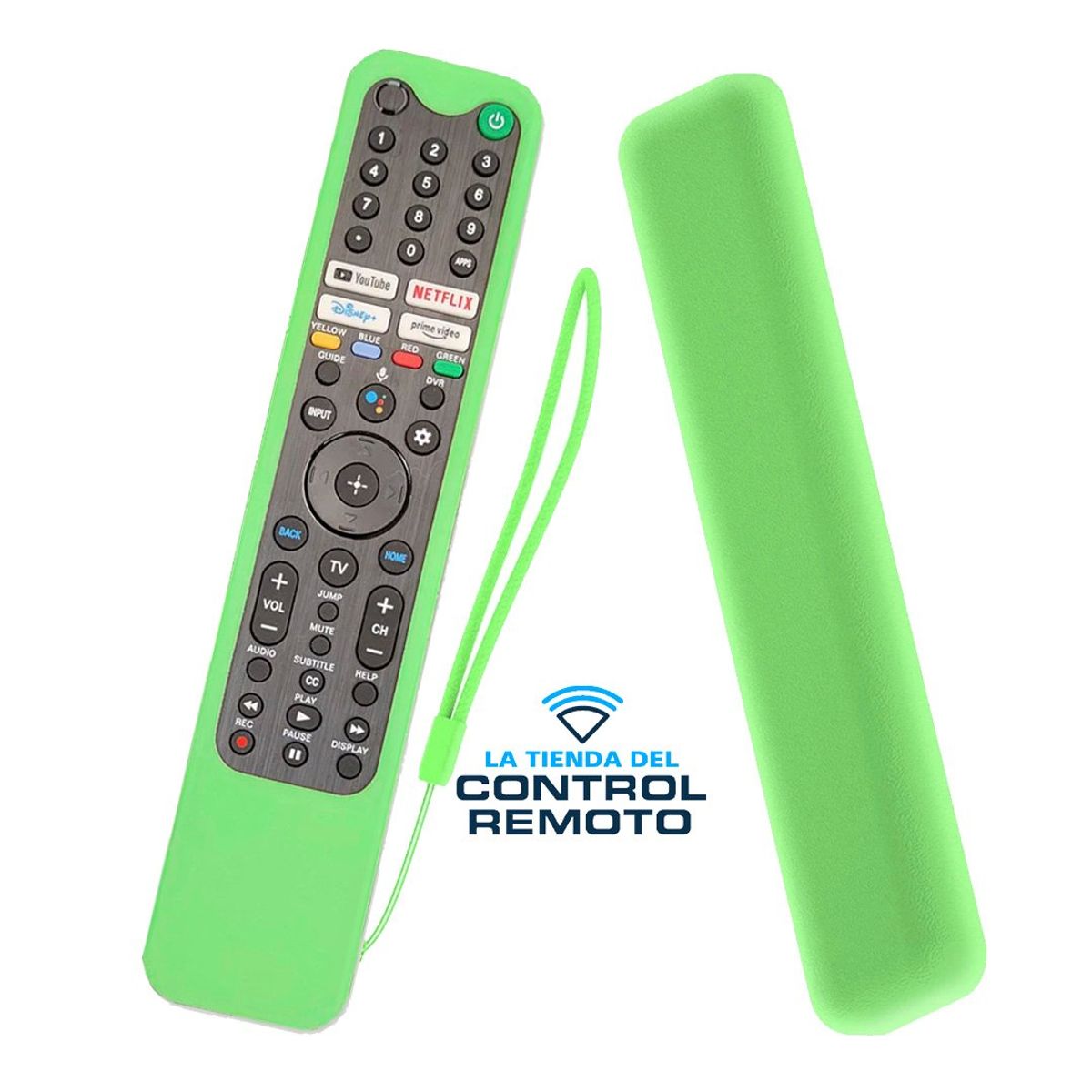 SIKAI - Funda De Silicona Para Control Sony TX500 TX600 - Verde Forescente